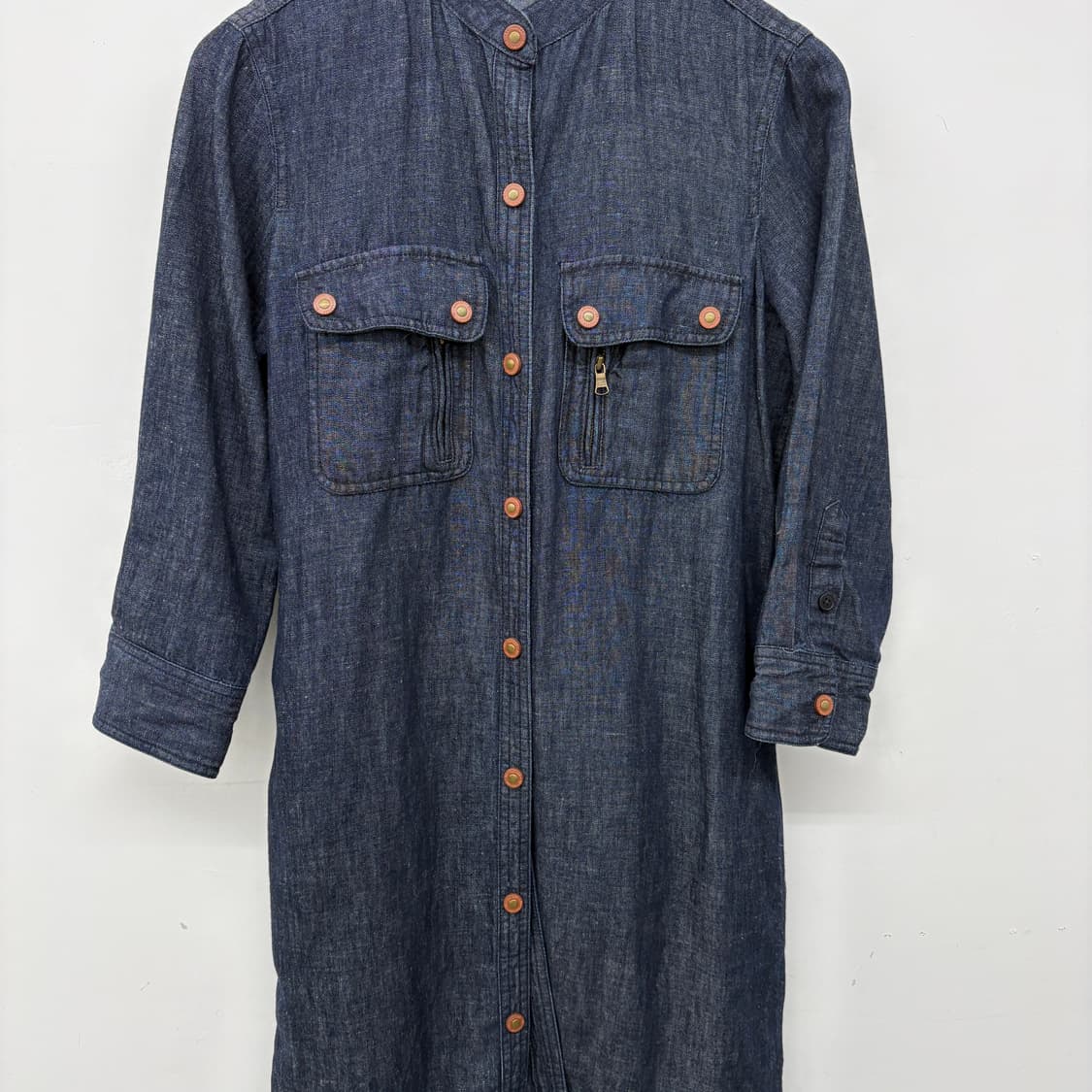 폴로 데님 셔츠 원피스 네이비 여성 M 상품이미지2