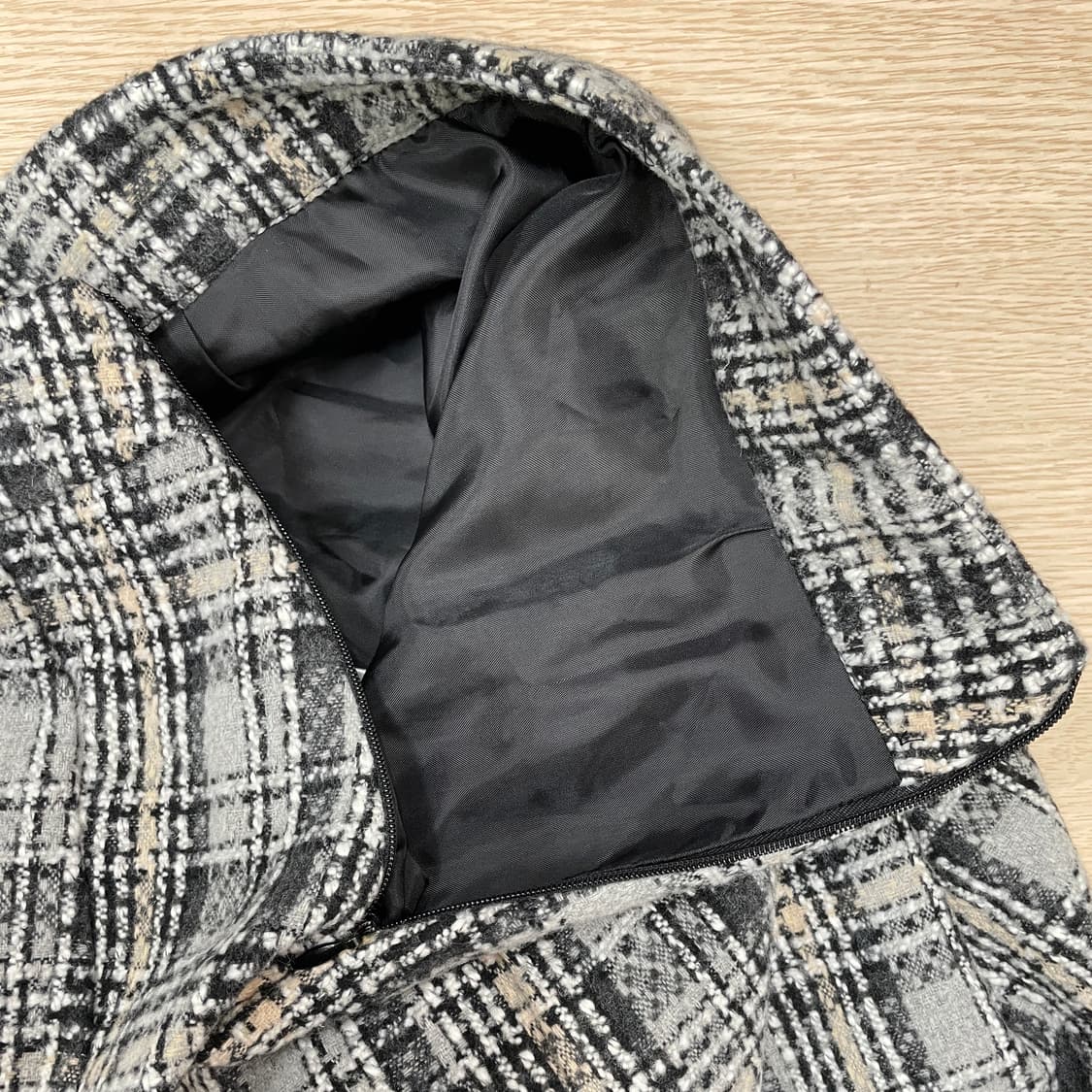 제로플래닛(ZERO PLANET) 트위드 체크 미니 스커트 상품이미지4