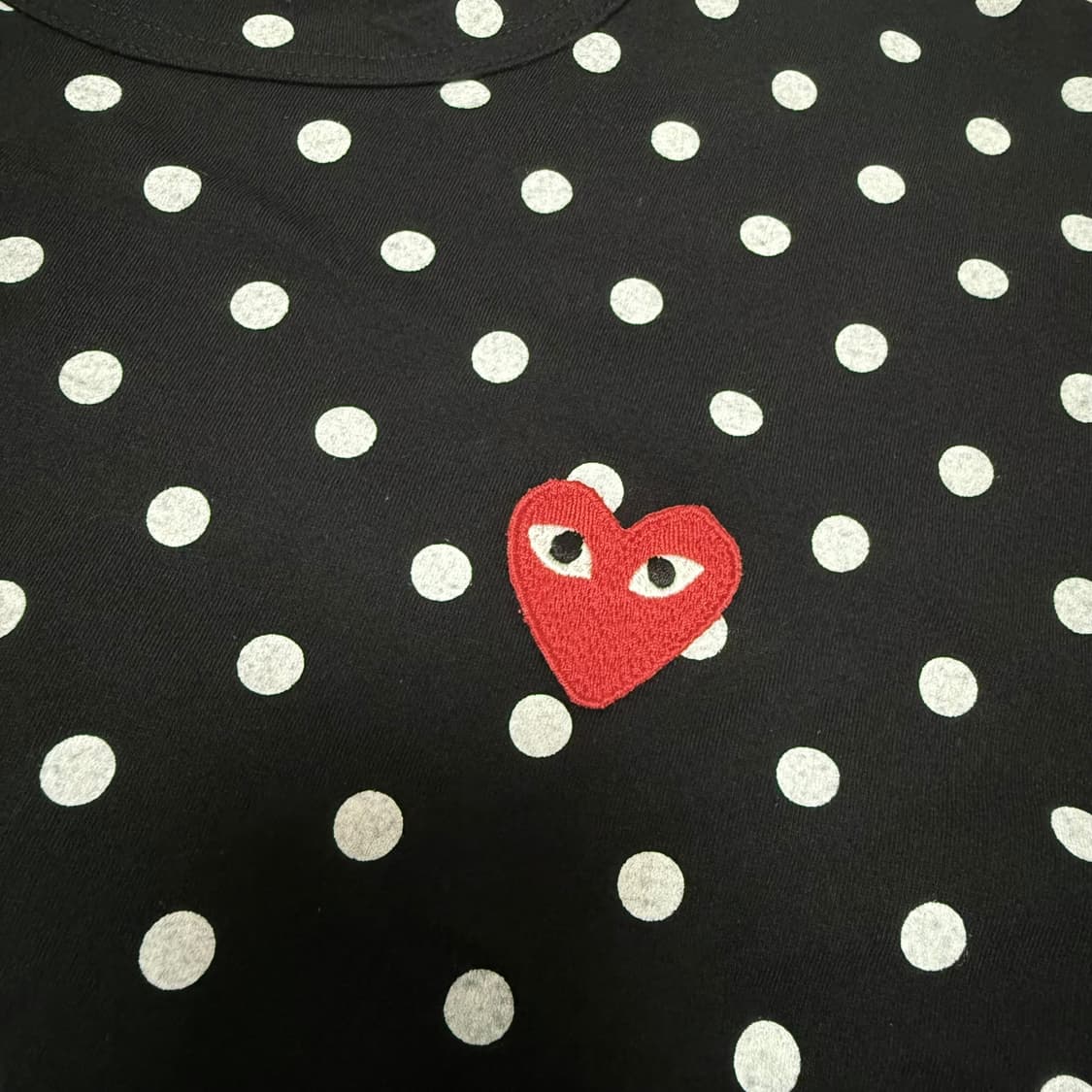 꼼데가르송 도트 롱슬리브 블랙 상품이미지6