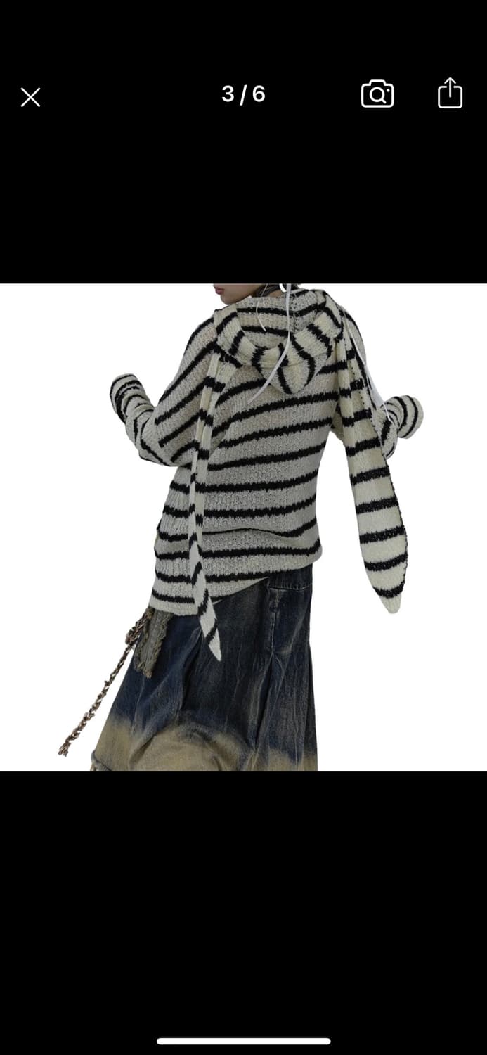 토끼귀 후드집업 지뢰계 양산형 y2k 일브  상품이미지1