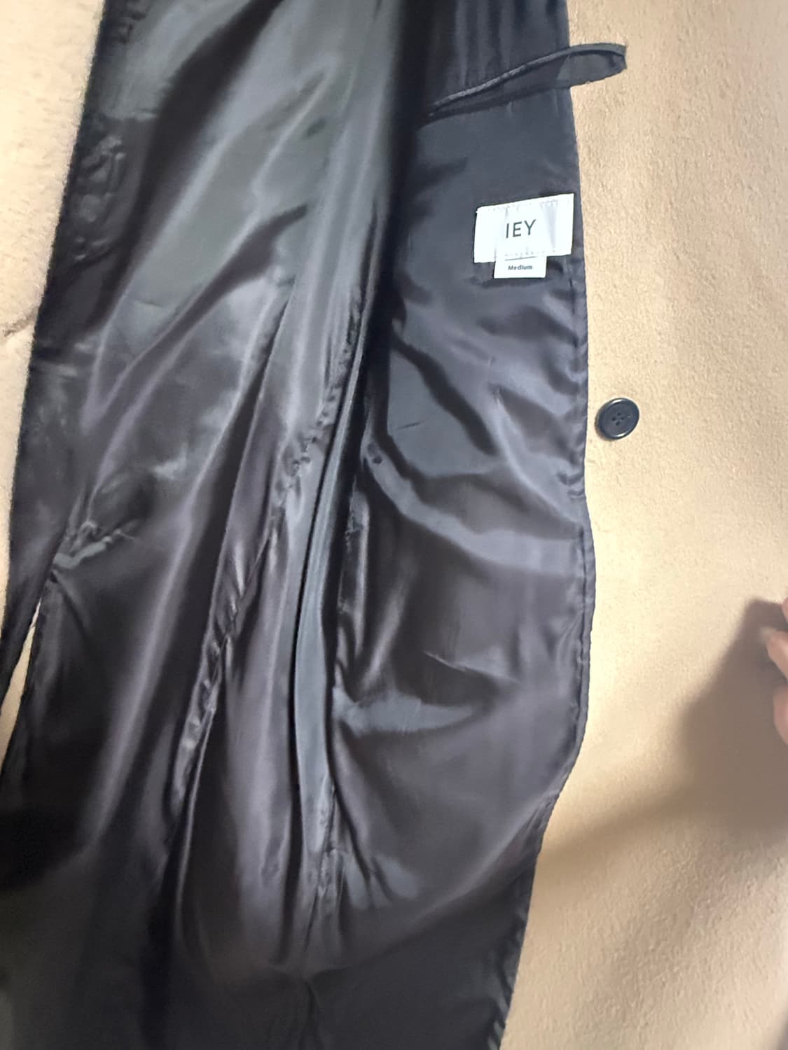 IEY 랩 더블 오버코트 베이지 상품이미지8