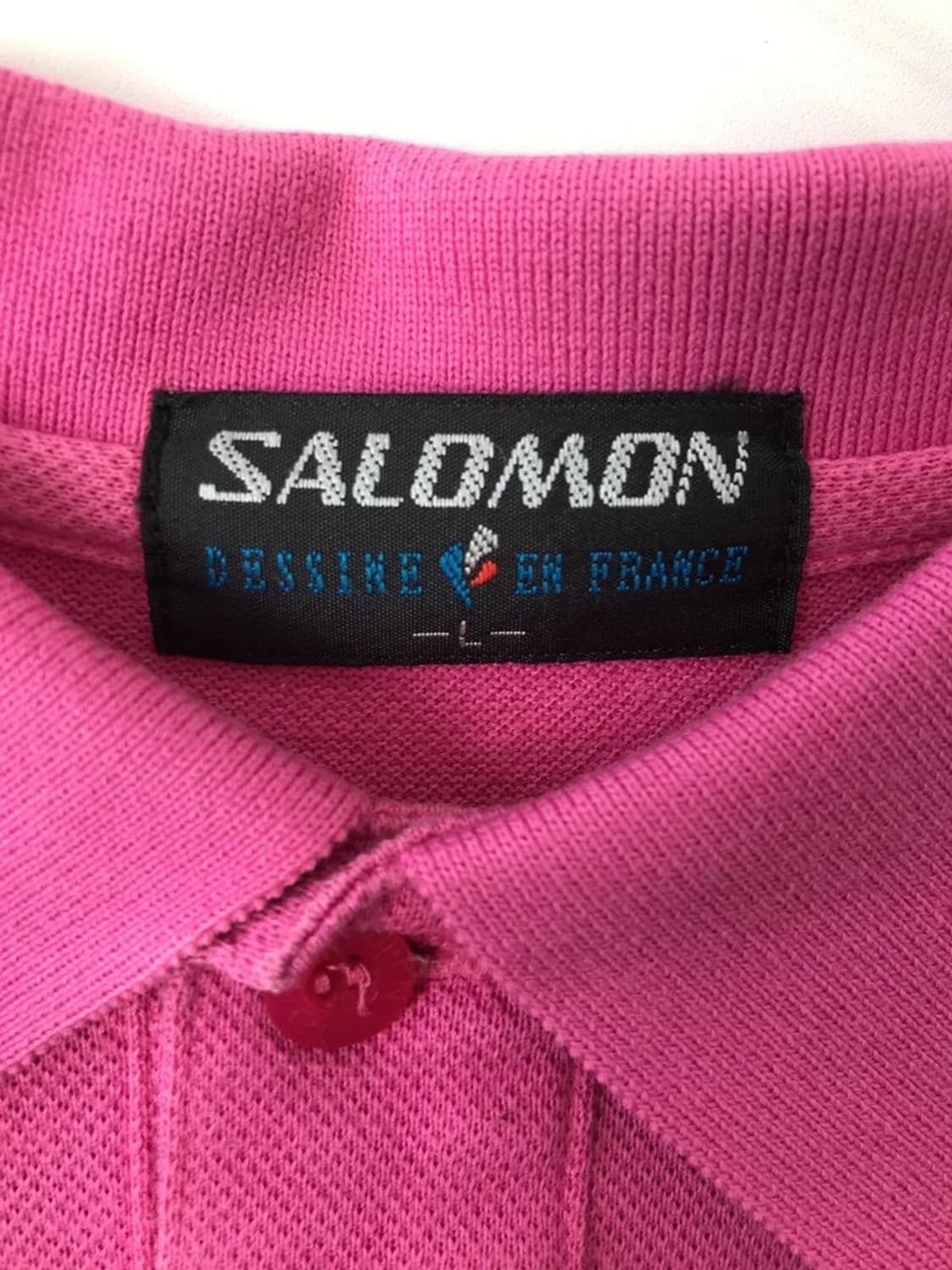 Old Salomon Pink Logo Polo Shirt 상품이미지6