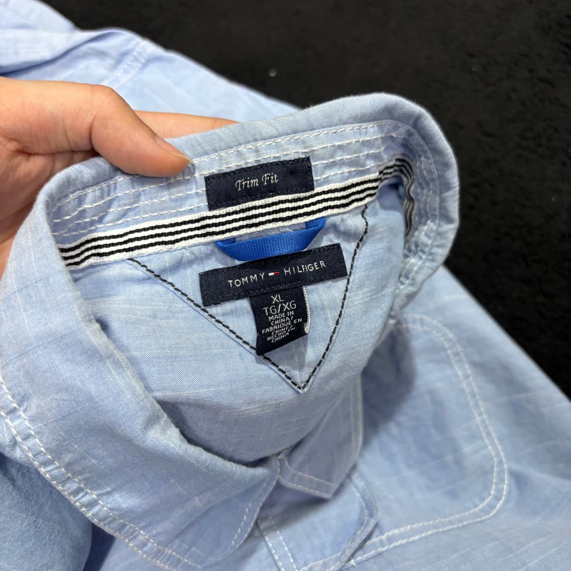 XL 타미힐피거 연청 스티치 투포켓 셔츠 상품이미지4