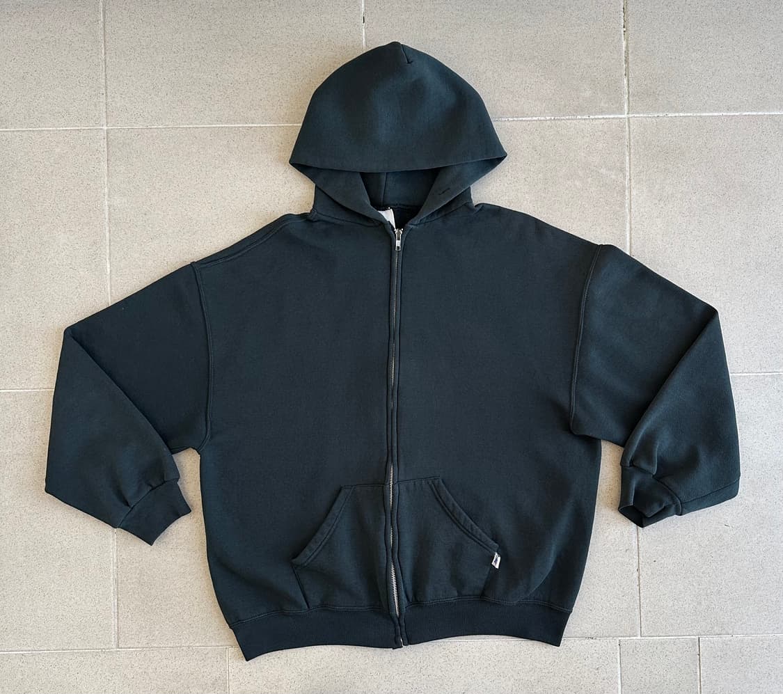 00s 빈티지 러셀 후드집업 다크그린 XL 상품이미지1