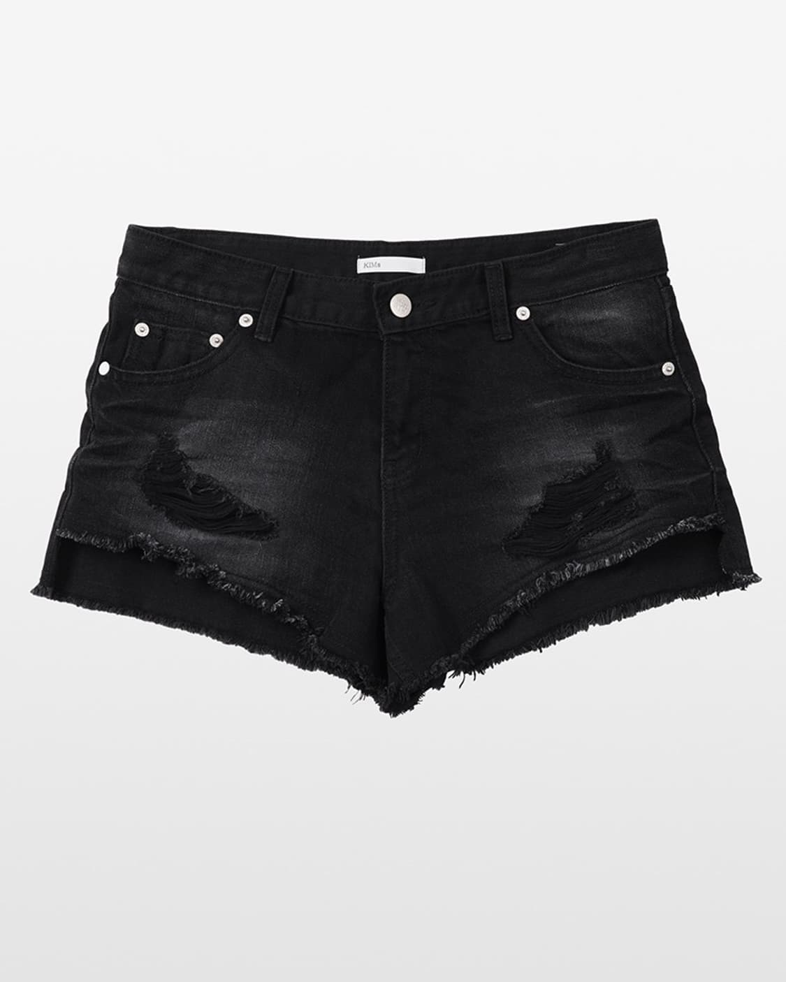 새상품) 킴서울 DAMAGED BLACK DENIM SHORTS  상품이미지1