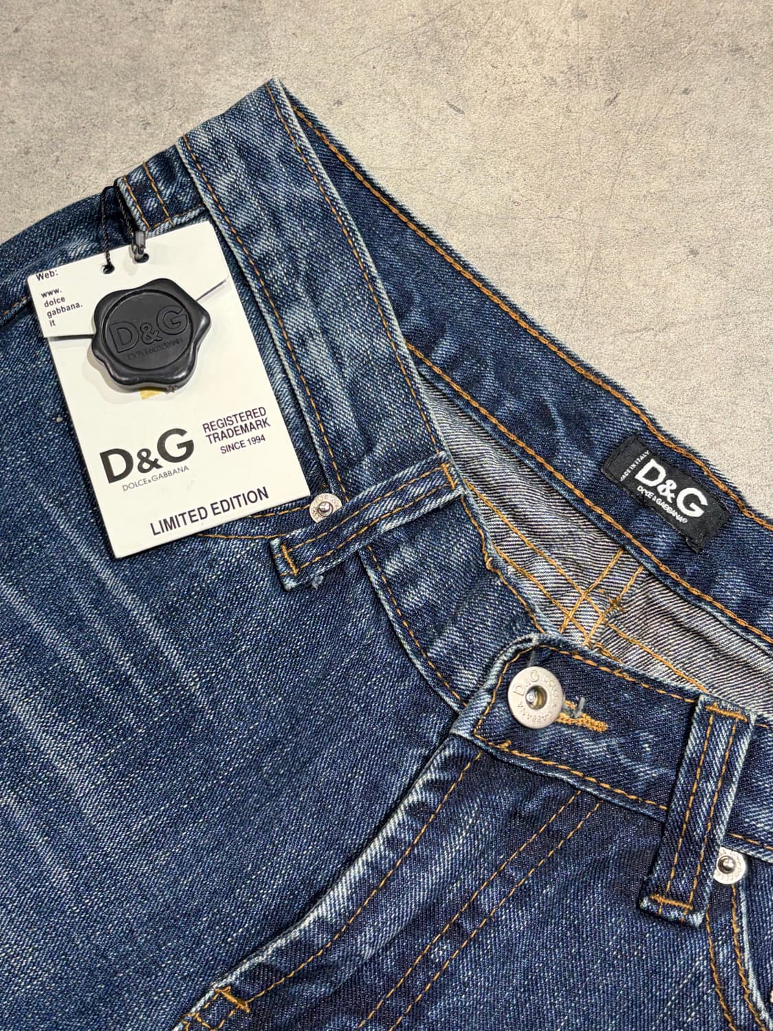 돌체앤가바나 스팽글 y2k 데님팬츠 상품이미지5