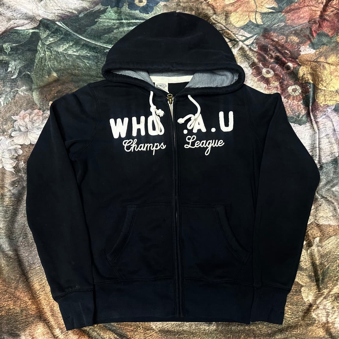 후아유 빈티지 블랙후드집업 M 상품이미지1