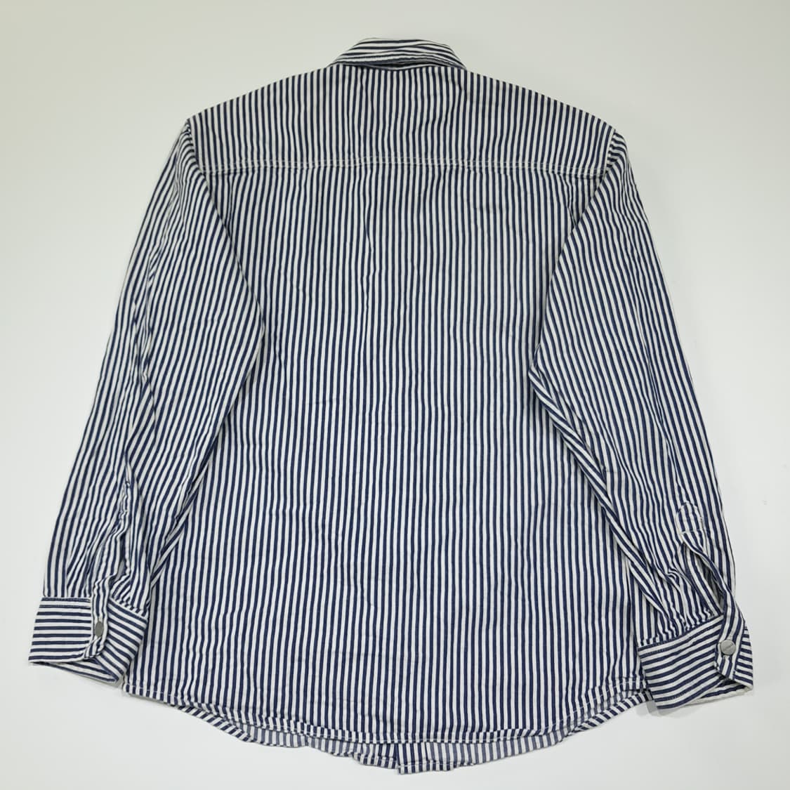 CL340 S 칼하트 코튼 히코리 스트라이프 메탈버튼 네이비 셔츠 남방 상품이미지8