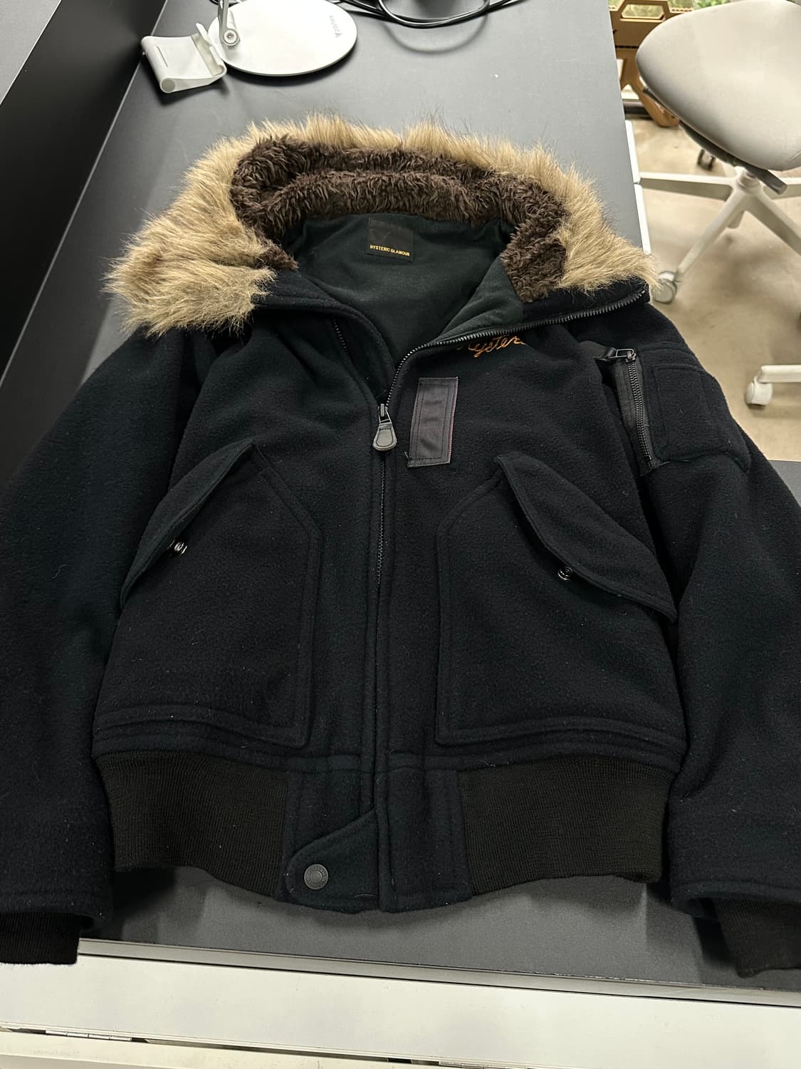 히스테릭글래머 울프죠 Y2k n-2b 울 자켓 상품이미지7