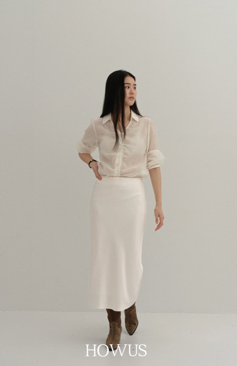 HOWUS 호와스 글로시 스커트 크림 상품이미지3
