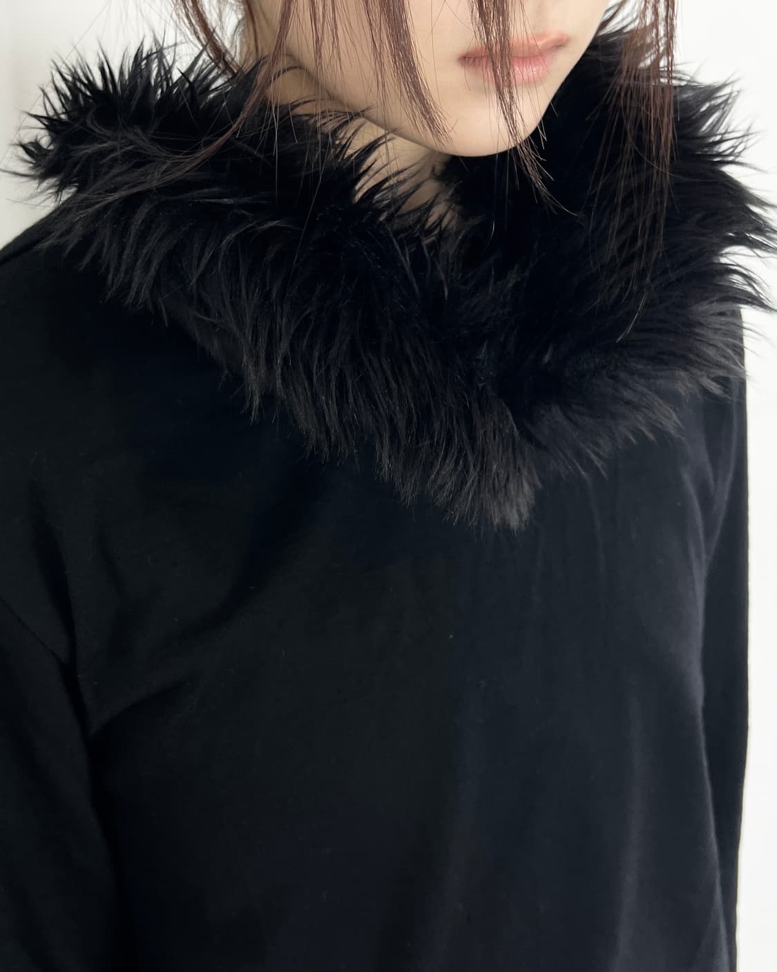 Comme Des Garcons Fur Neck Wool Knit 상품이미지2