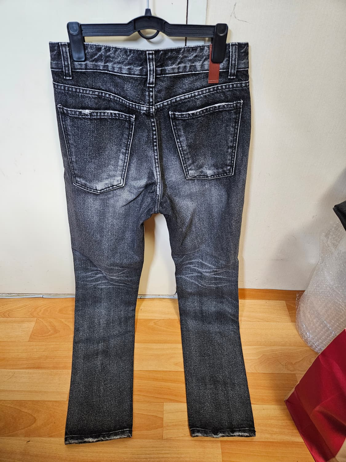 44) 엘무드 콤보 스트레이트컷 데님 워시드 블랙 / 워시드 블루 2장 상품이미지3