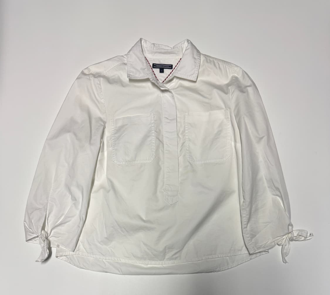 여성 타미힐피거 화이트 블라우스 셔츠 S 6 상품이미지1