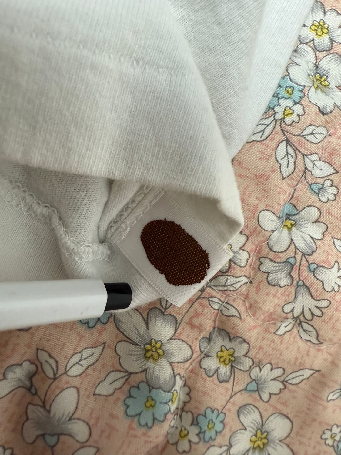 베이프 컬리지 티셔츠 화이트 XL 상품이미지4