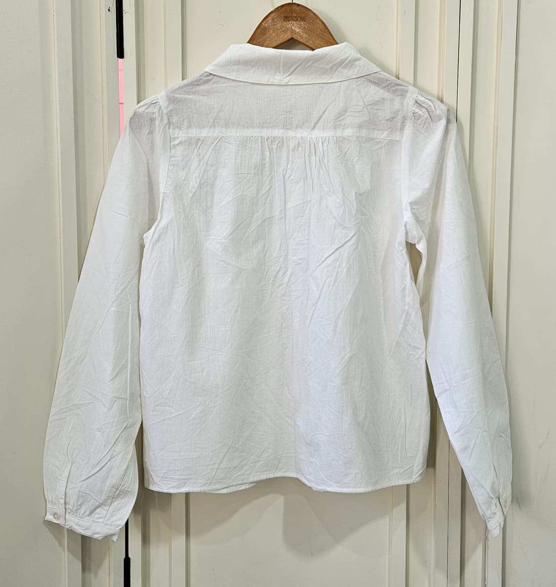 화이트 핀턱 리본 블라우스 상품이미지4