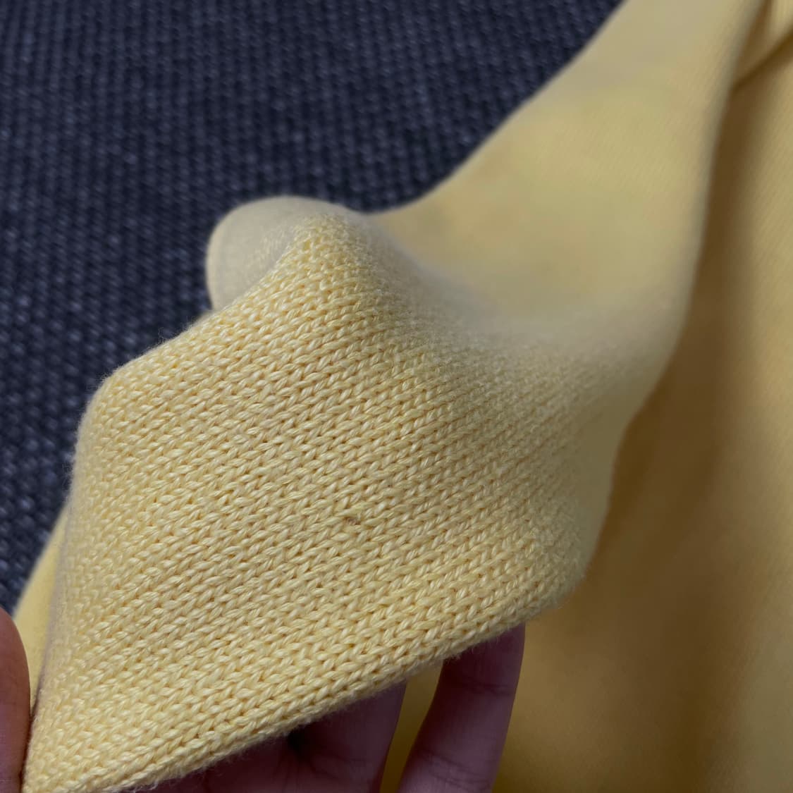 폴로랄프로렌 네이비포니 옐로우 반집업 케이블 니트 M 상품이미지5