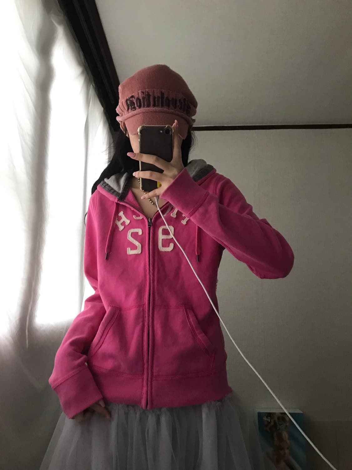 아베크롬비 핑크 후드집업 상품이미지2