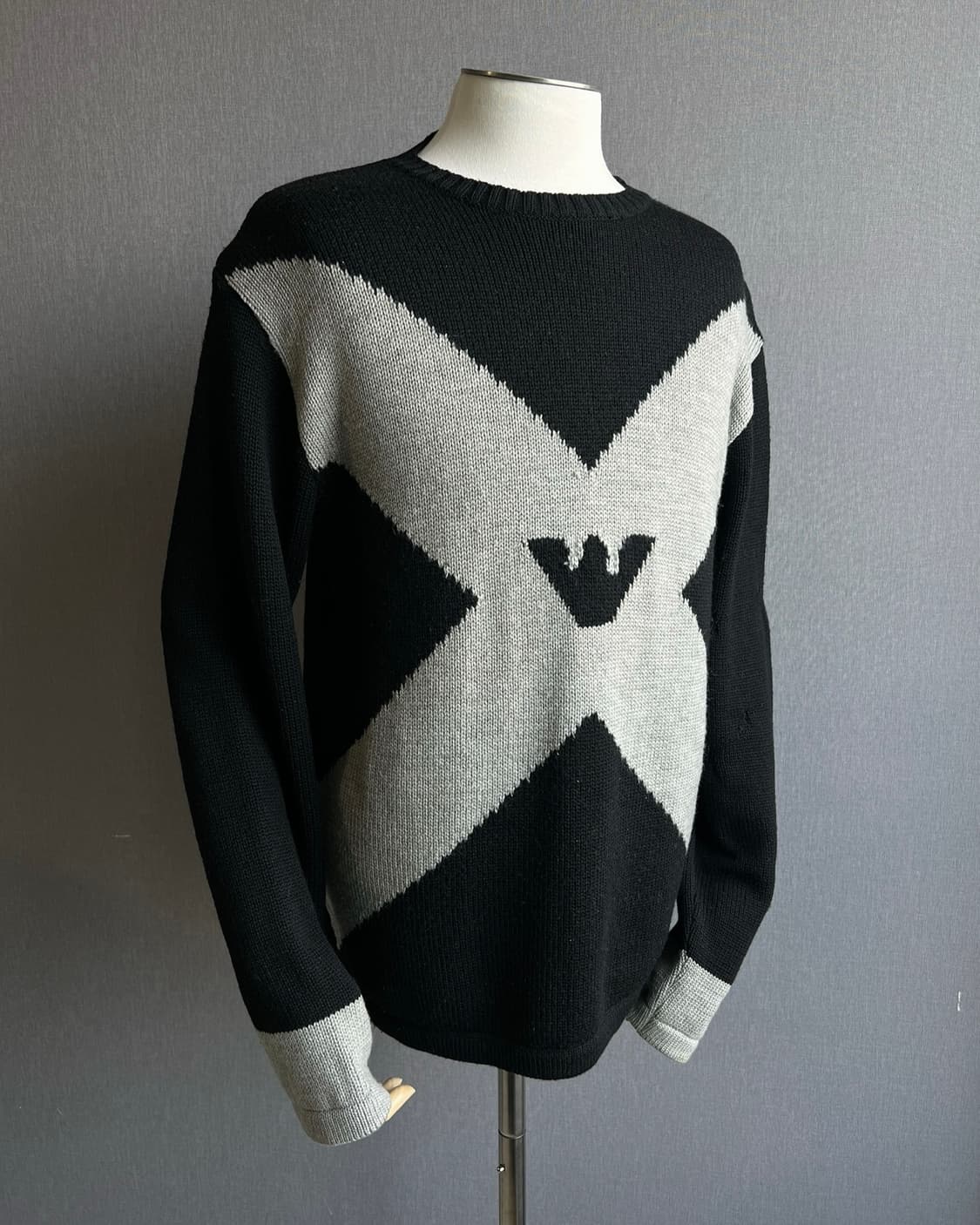 [L] 90s 엠포리오 아르마니 빅 로고 스웨터 상품이미지1