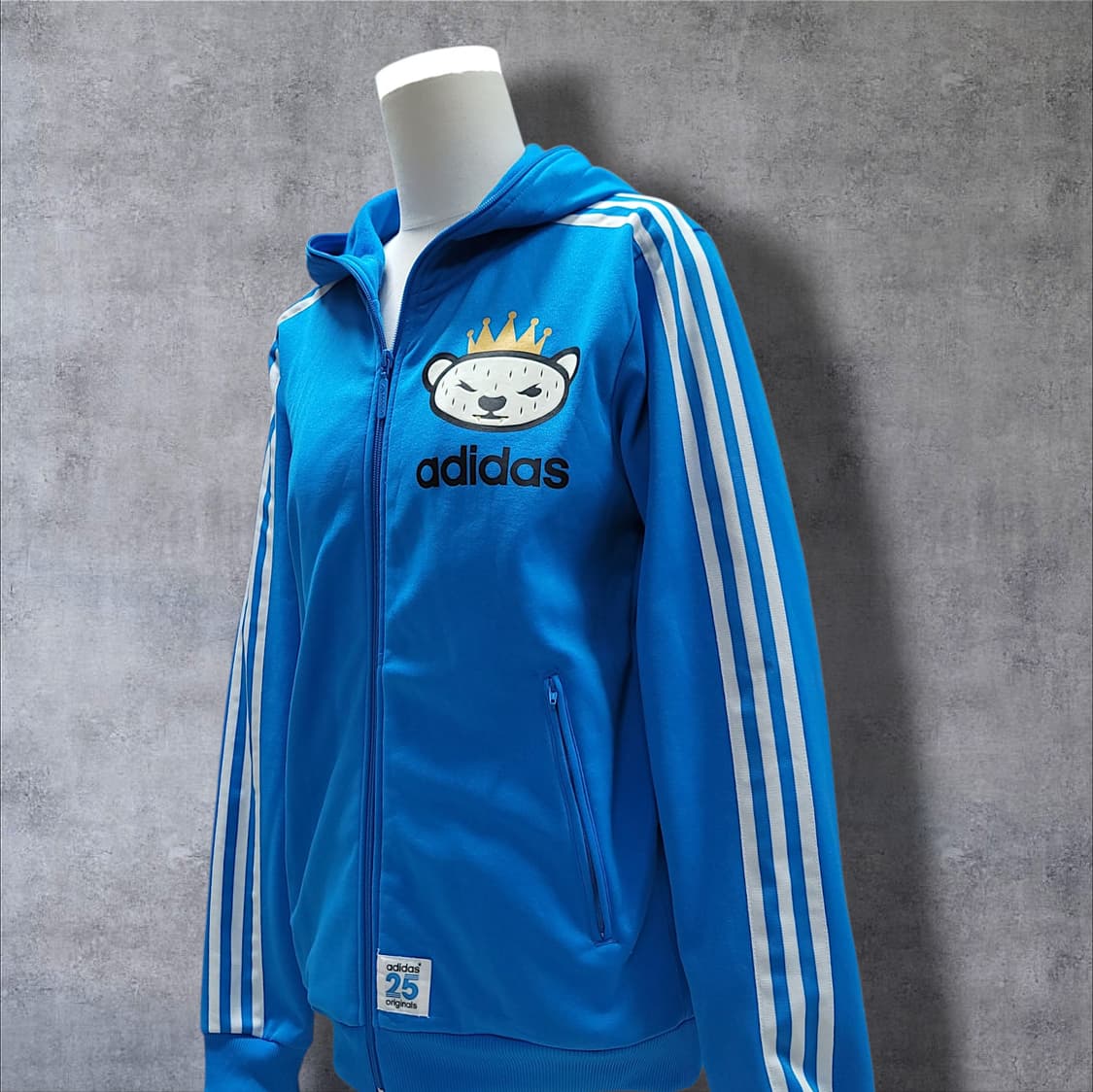 [90] 아디다스 오리지널 블루 기모 니고베어 후드집업 져지 상품이미지3