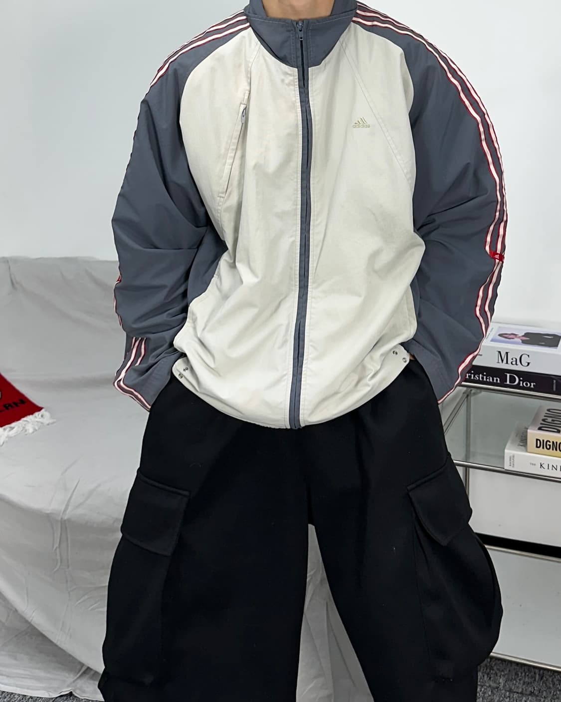 아디다스 90s 배색 바람막이 M 상품이미지1