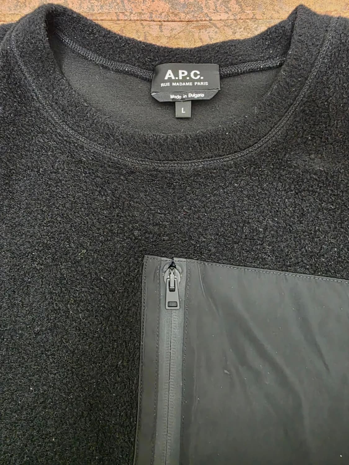 아페쎄 나일론 포켓 플리스 스웻셔츠 맨투맨 L 상품이미지2