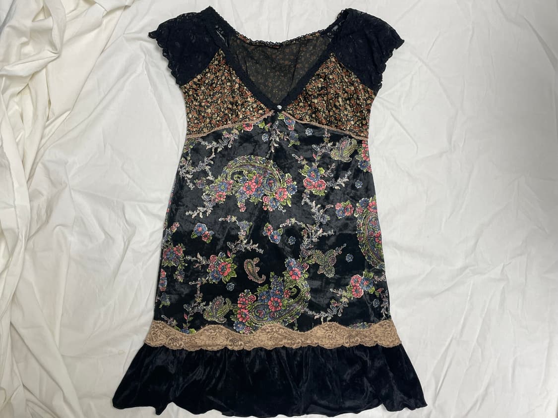 vintage velvet dress 상품이미지2