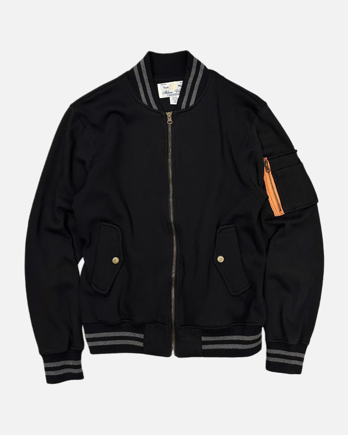 black sweat bomber jacket 상품이미지1