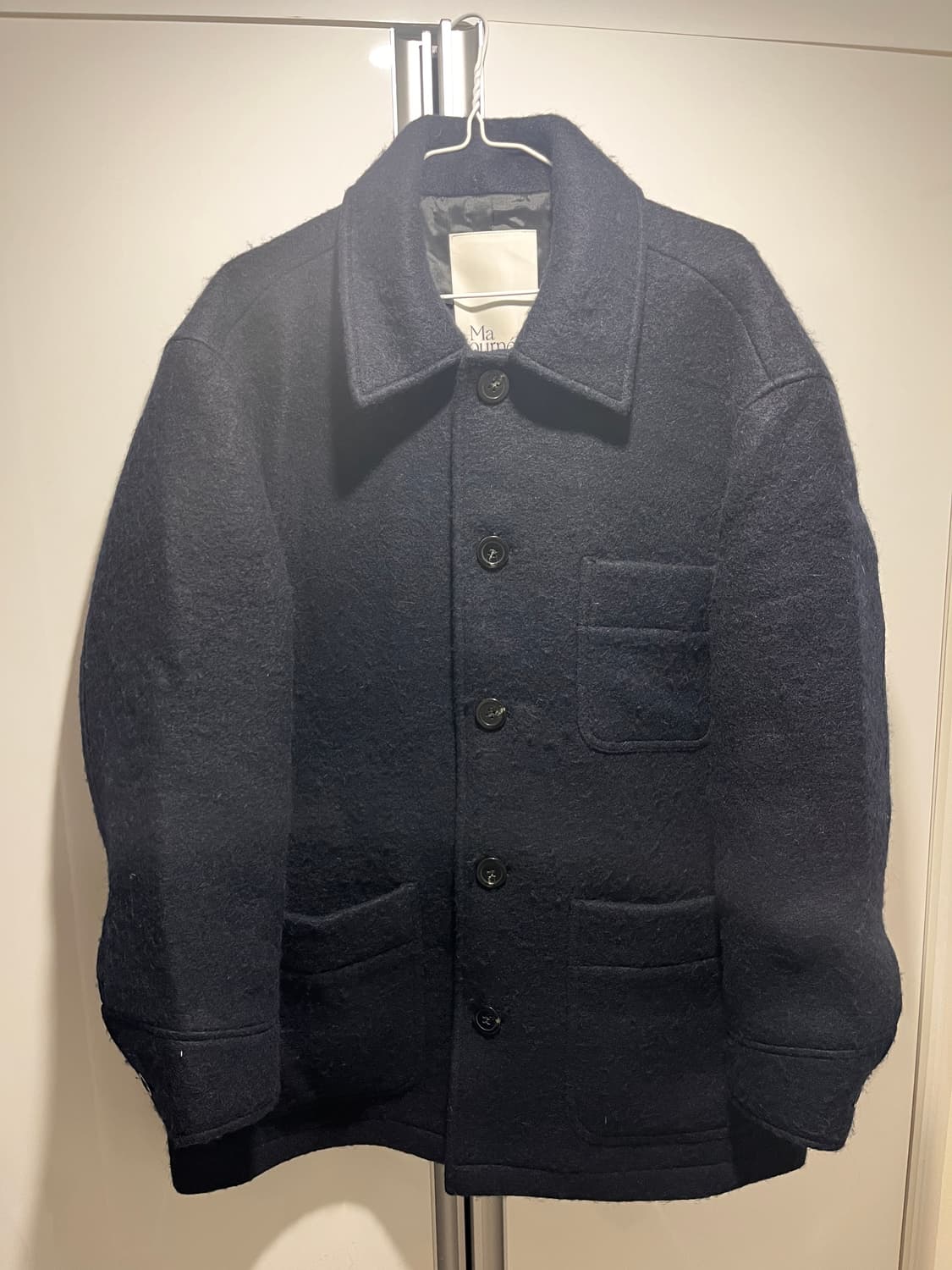 마조네 ALPACA HALF MAC COAT_NAVY M사이즈 상품이미지5