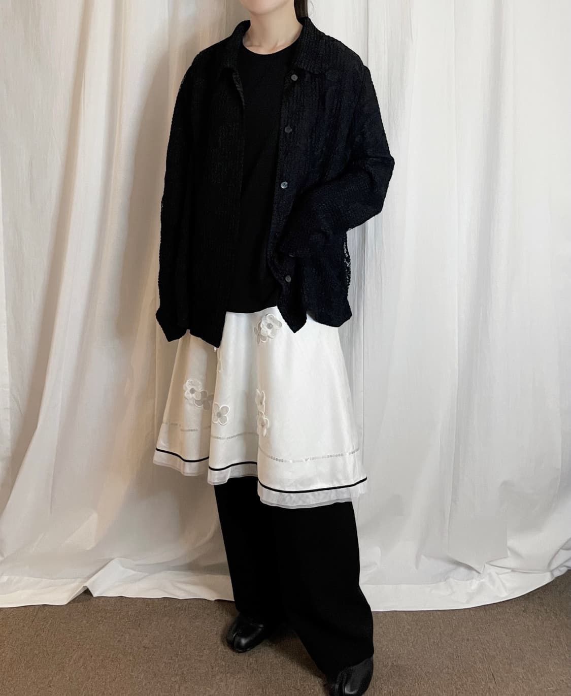 Reversible Textured Jacket - Black 상품이미지4