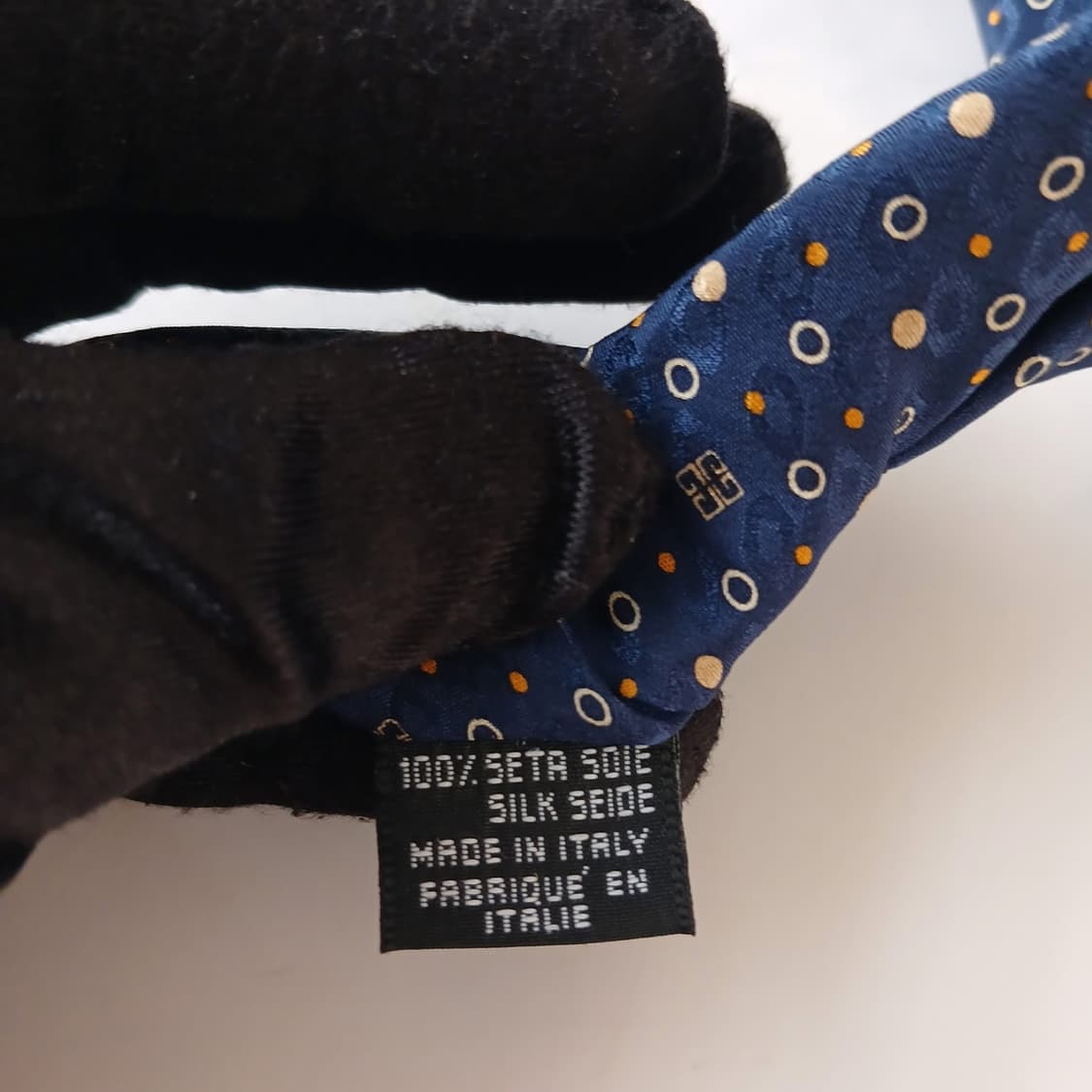 지방시 실크 네이비 4G로고 포인트 넥타이 9.3cm A등급 A19033 상품이미지8