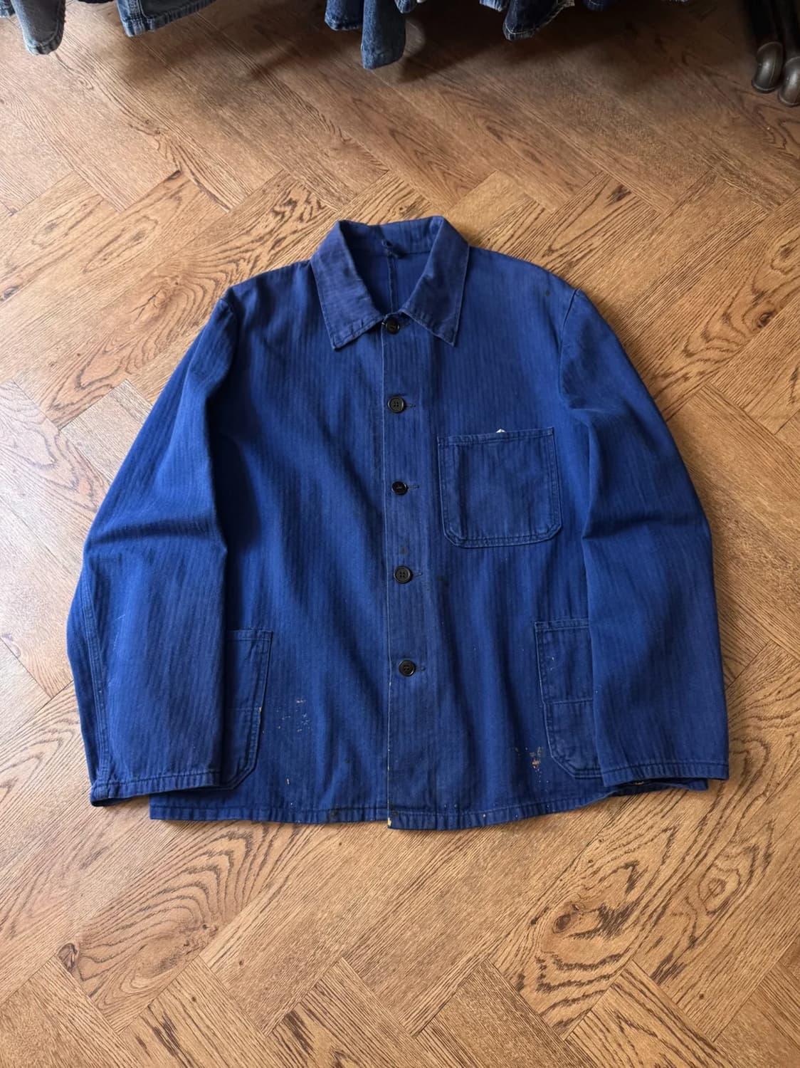 [L]90's 빈티지 페인팅 HBT 프렌치 워크 자켓 상품이미지1