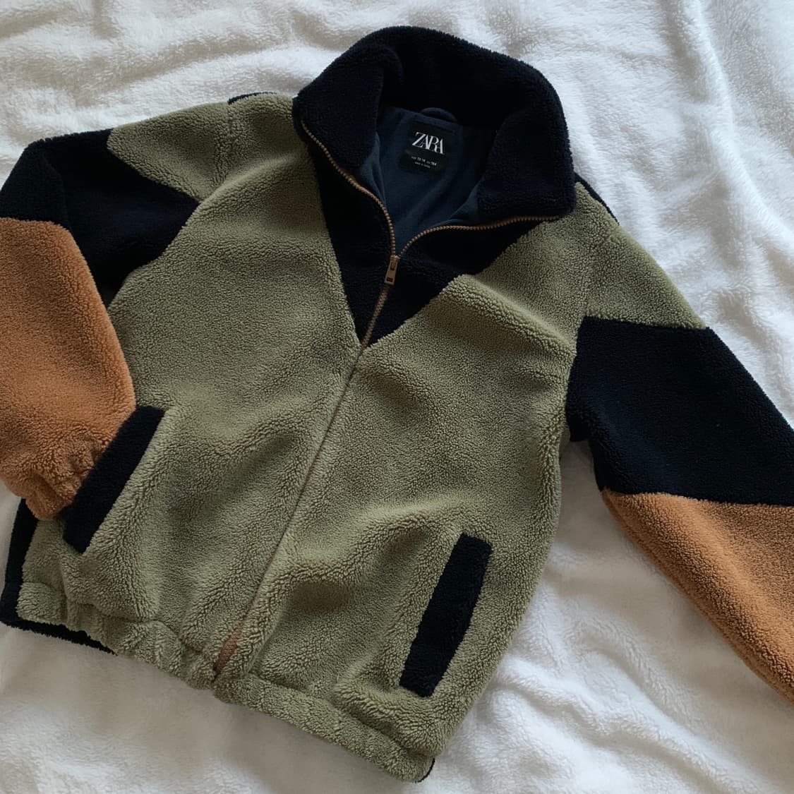 자라 ZARA 키즈 컬러 블럭 플리스 재킷 여성 후리스 집업 상품이미지10