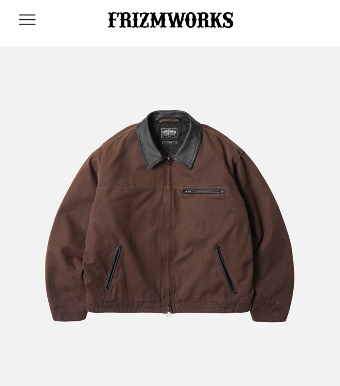 프리즘웍스 캔버스 워크자켓 M 새상품 상품이미지1