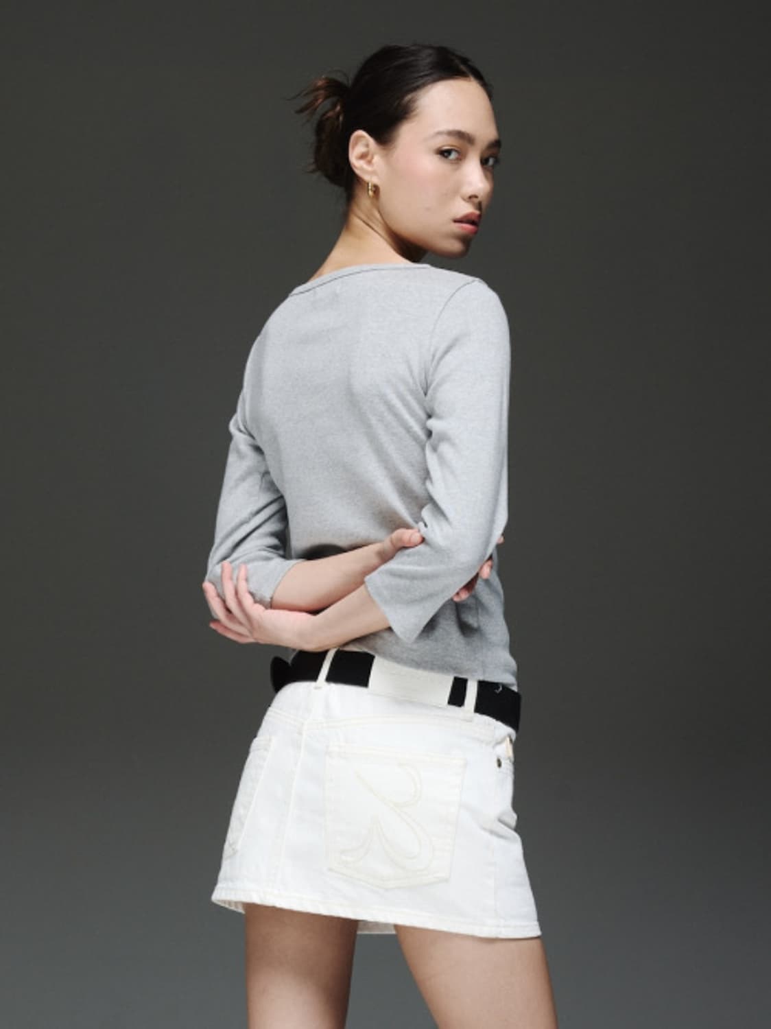 [XS] 글로니 THE BELLA SKIRT (WHITE) 상품이미지3