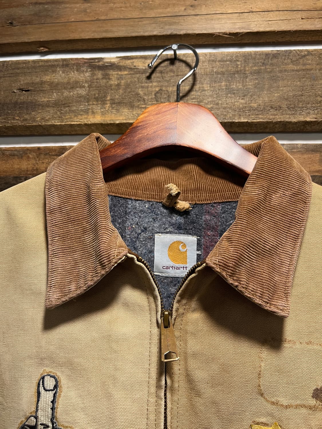 [3XL]칼하트 USA J97 디트로이트 랭글러 패치업 브라운 워크 자켓 상품이미지2