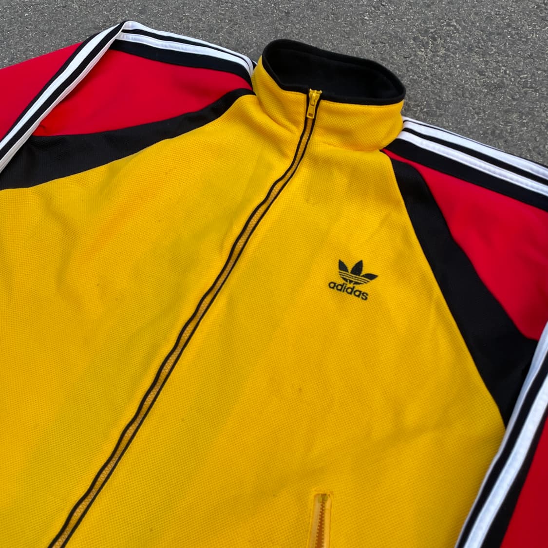 90s 아디다스 배색 올드스쿨 오버핏 져지 트랙탑 XL 상품이미지5