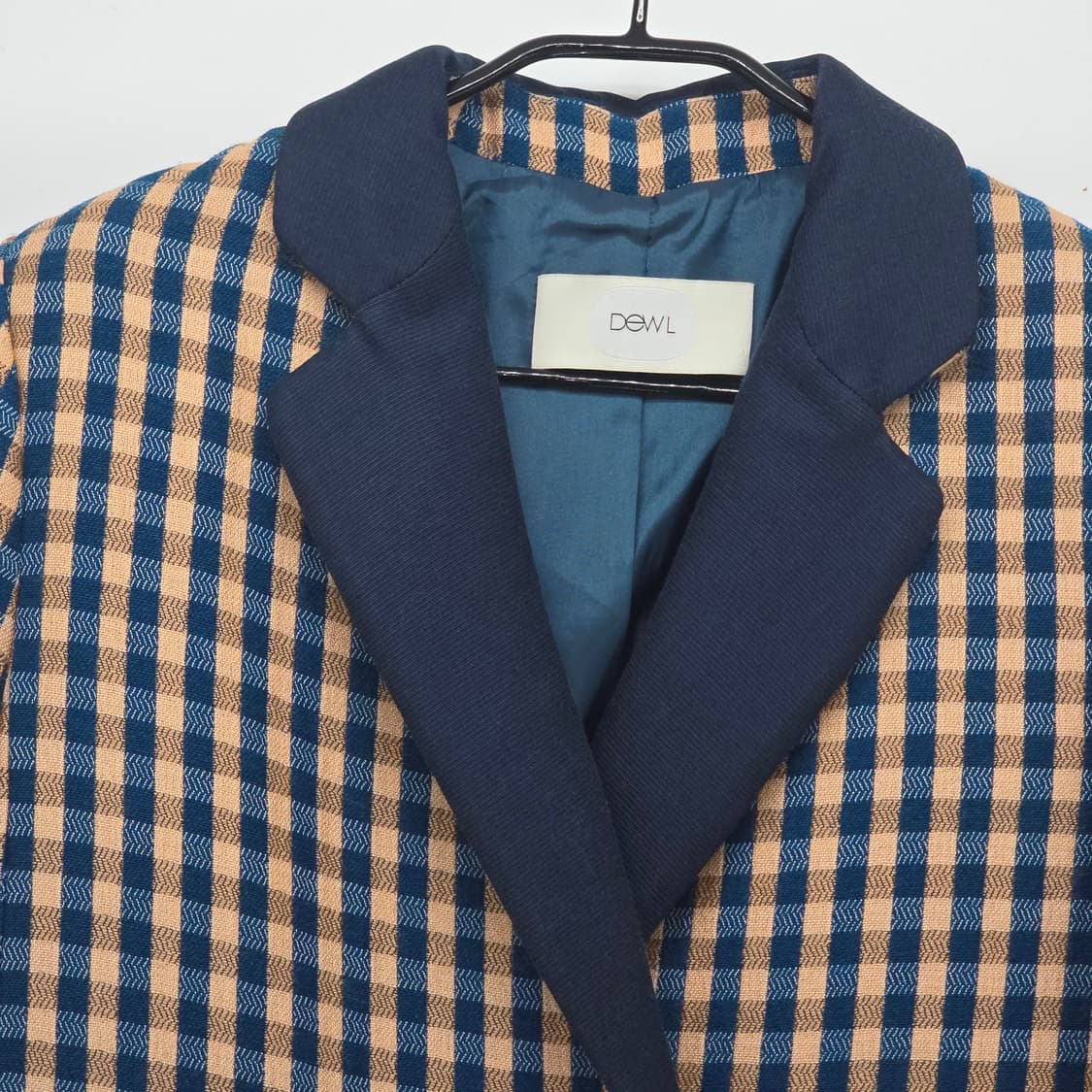DEWL 체크 패턴 코트 상품이미지4
