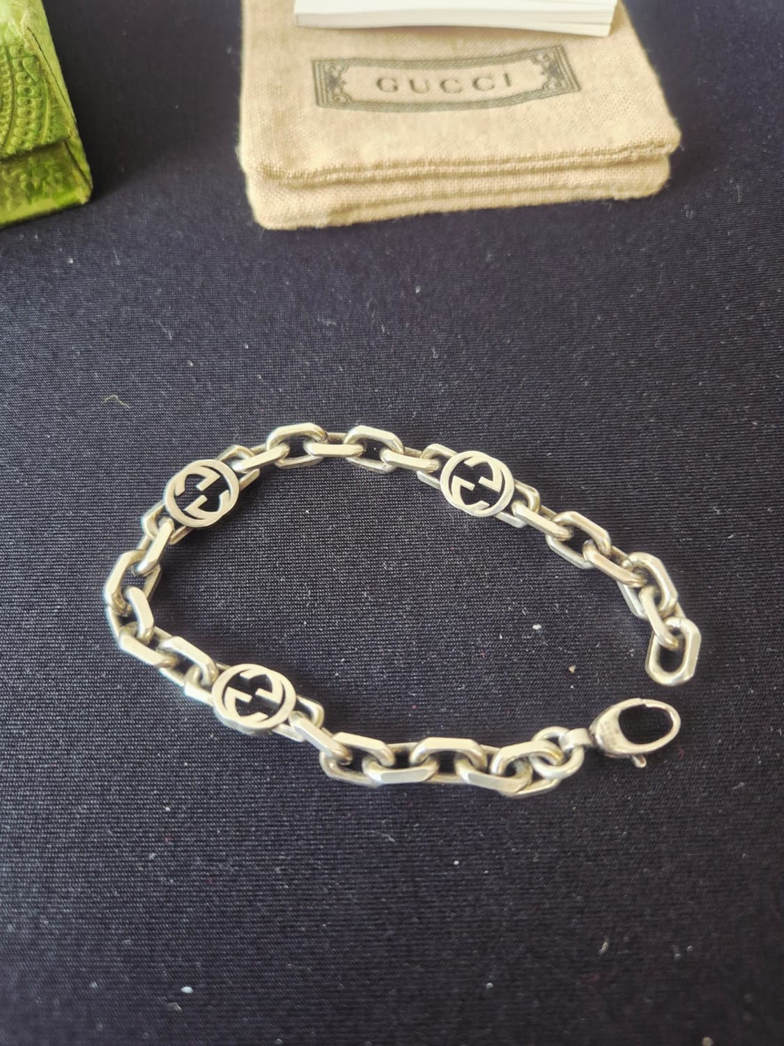 구찌인터로킹 체인 팔찌 18호 상품이미지2