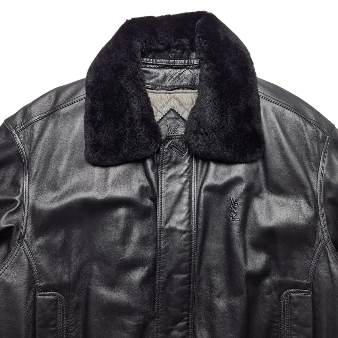 [95] 입생로랑 퍼카라 양가죽 플라이트 자켓 상품이미지3