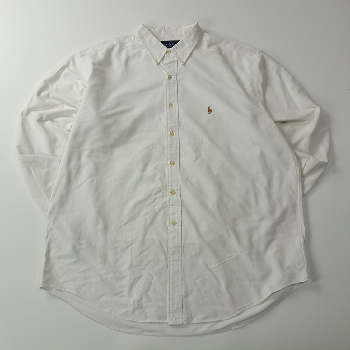 CJ068 2XL 폴로 90s 홍콩판 화이트 셔츠 남방 상품이미지1