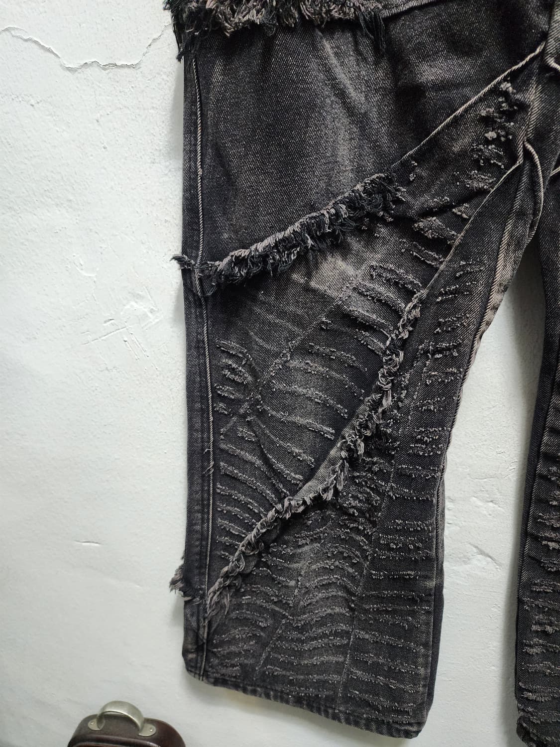 JPN 아사키 프레자키 RANDE 토네이도 와이드 흑청바지 상품이미지4