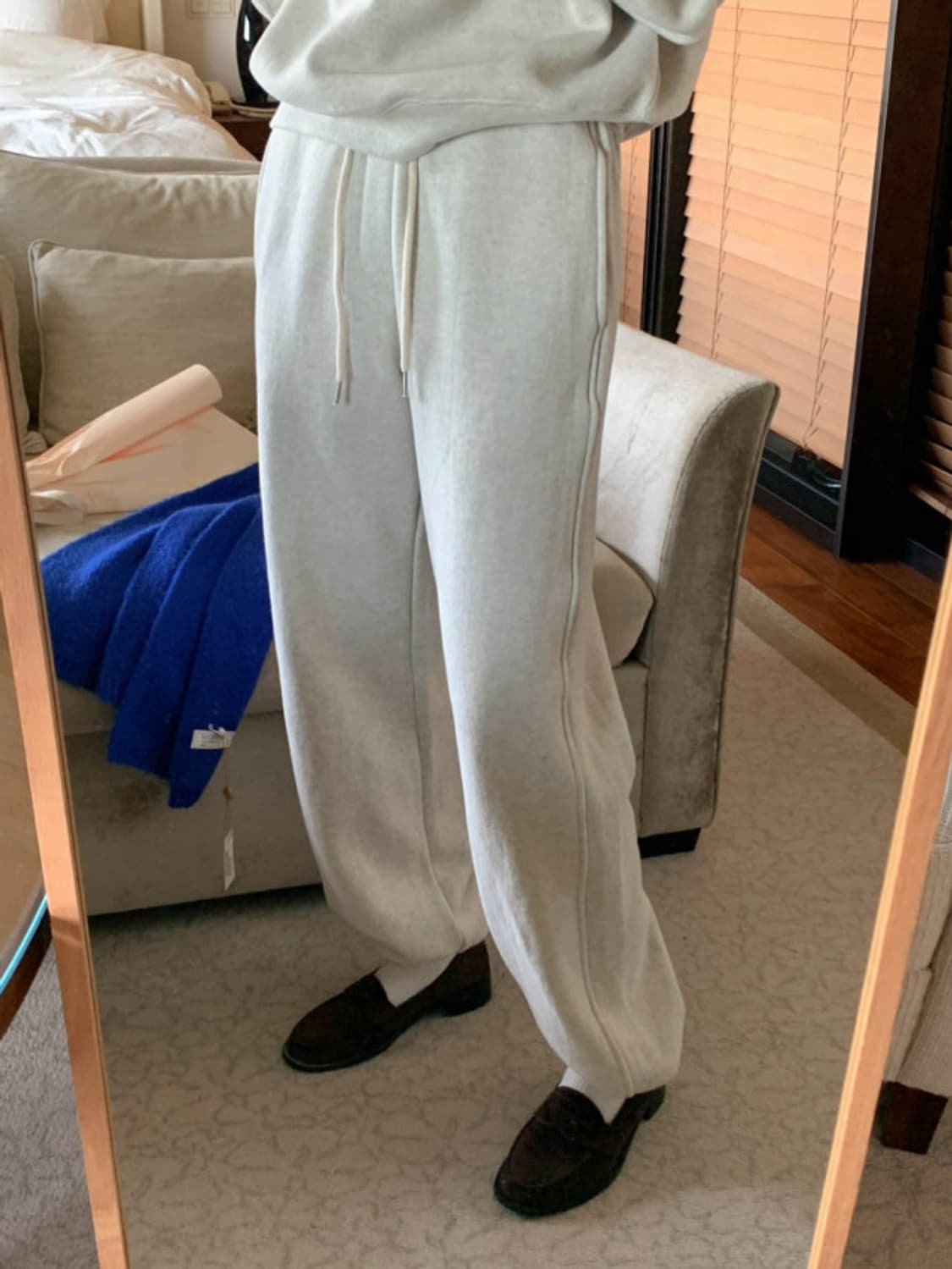 아잉areing 기모조거팬츠 오트밀 상품이미지6