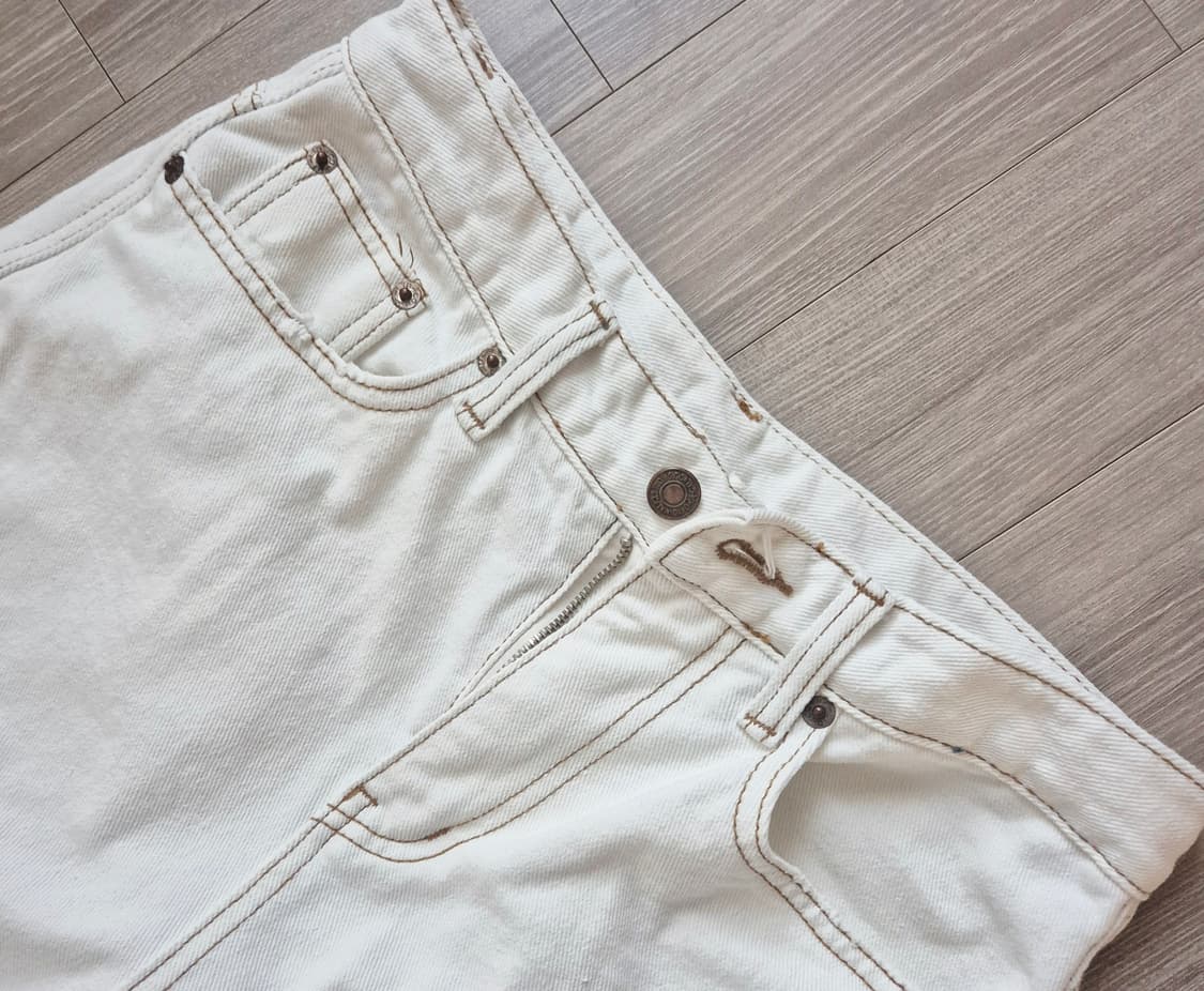 와이드부츠컷진 밝은아이보리진  상품이미지3