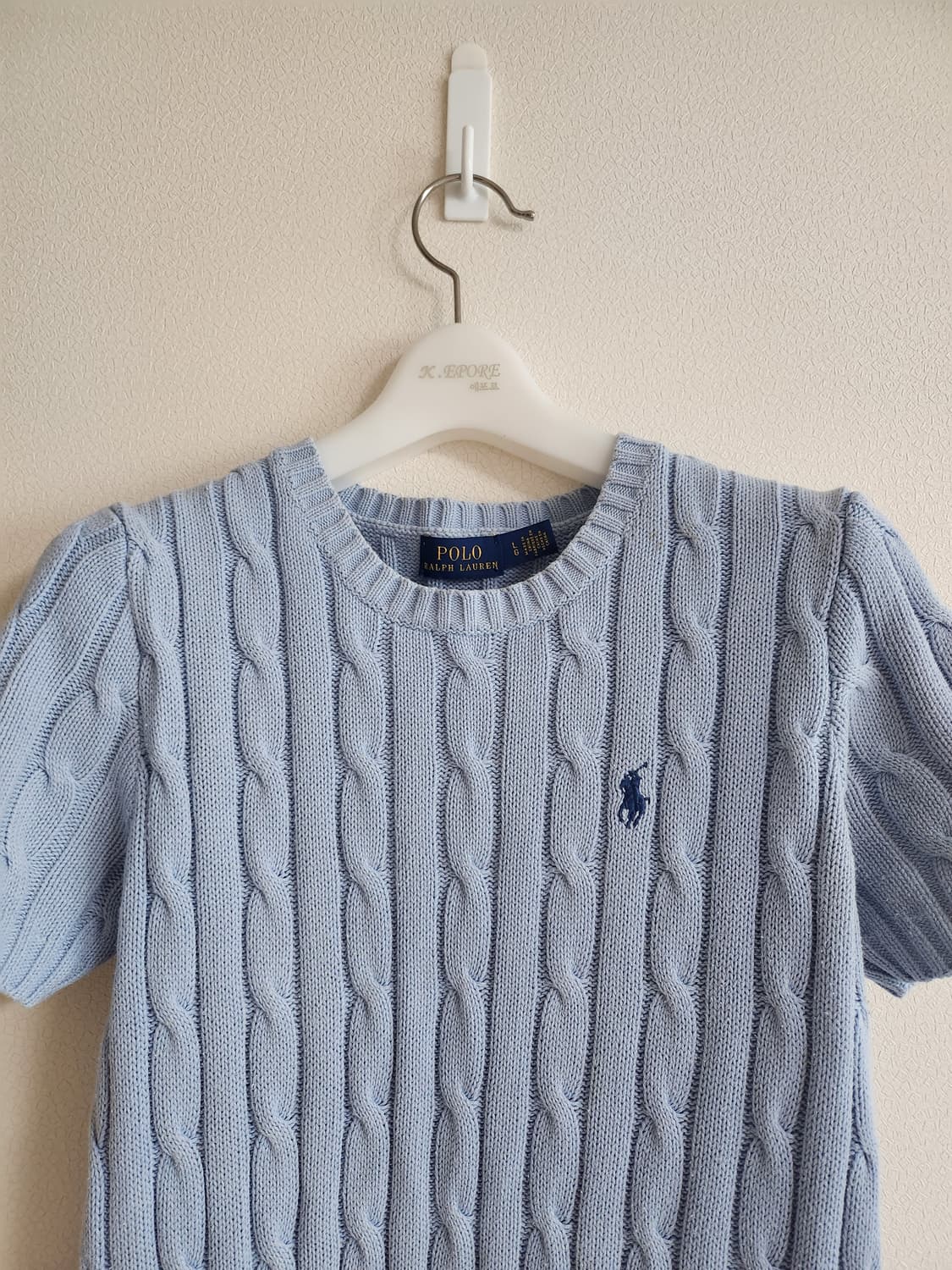 폴로랄프로렌 케이블반팔니트 (L 상품이미지1