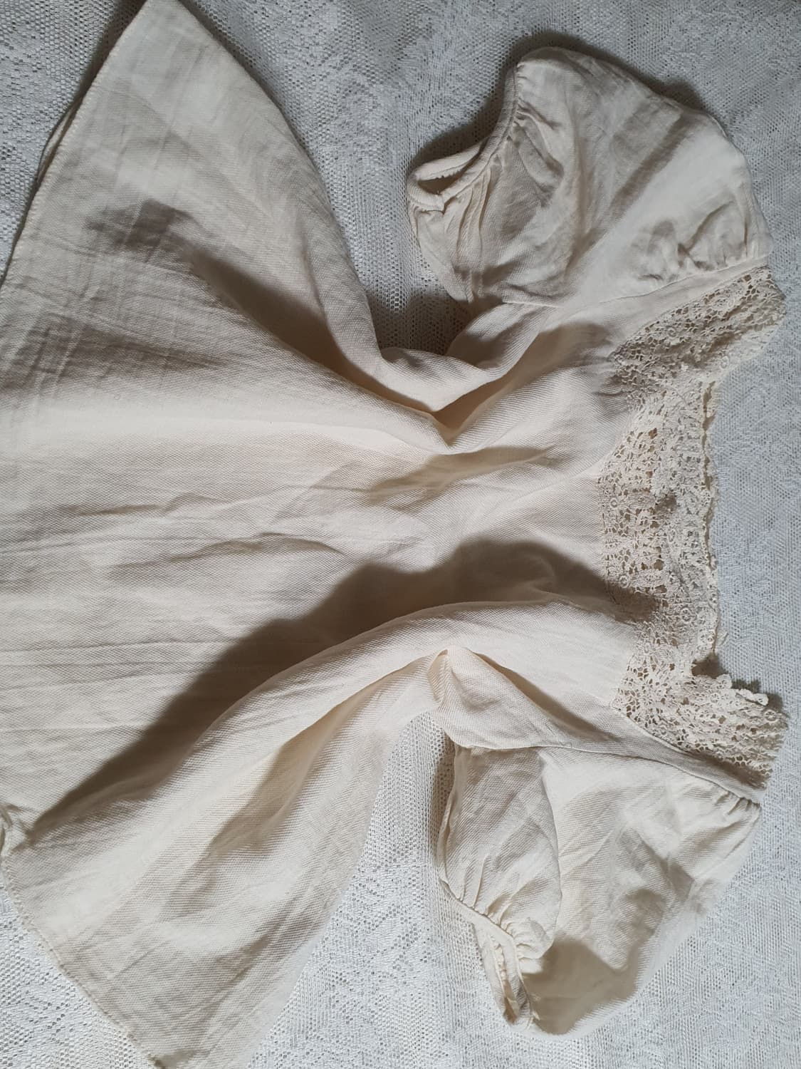 [모리걸] 아이보리 레이스 블라우스 퍼프소매 상품이미지5