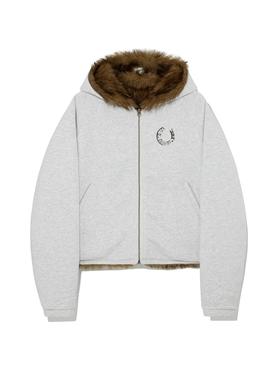 글로니 MOOR REVERSIBLE FUR JACKET (BROWN) 상품이미지2