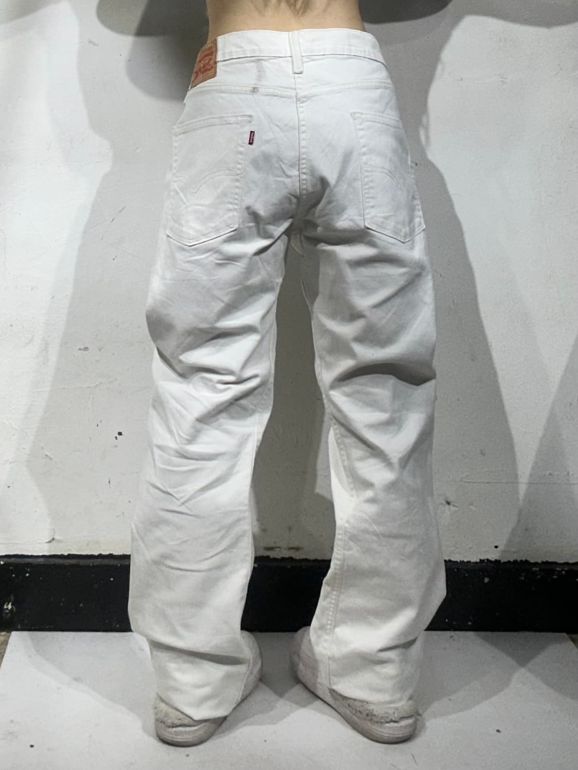 리바이스 화이트 와이드 데님 팬츠 38 상품이미지3
