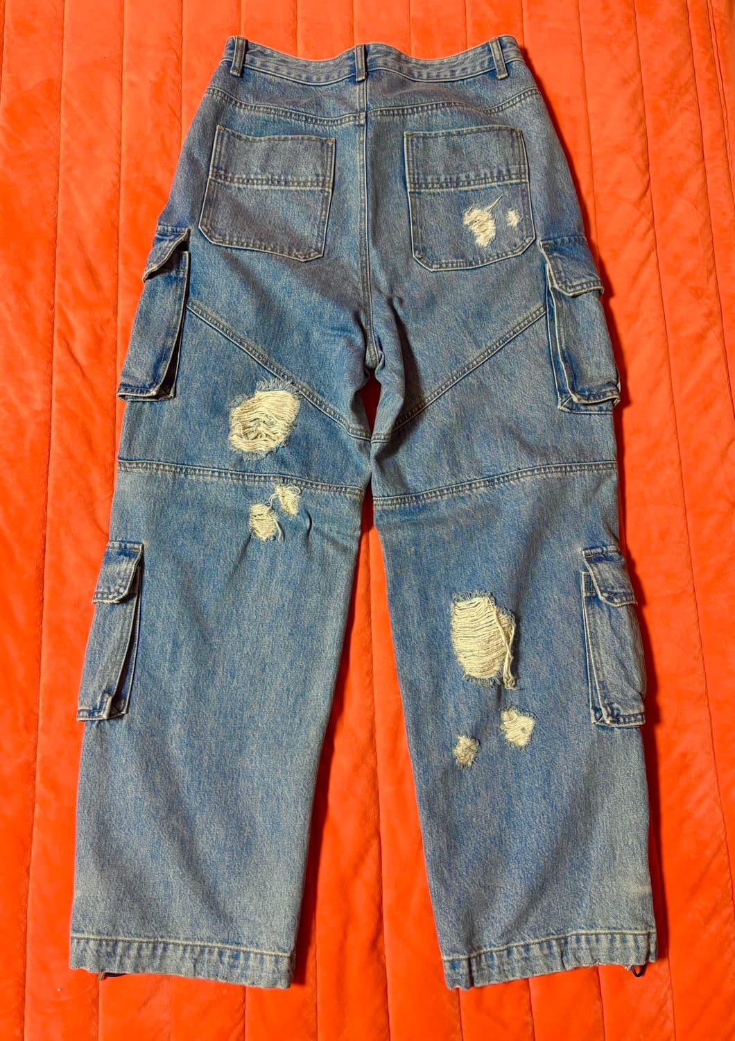 [44] 준지 데미지 카고 멀티 포켓 데님 팬츠 상품이미지2