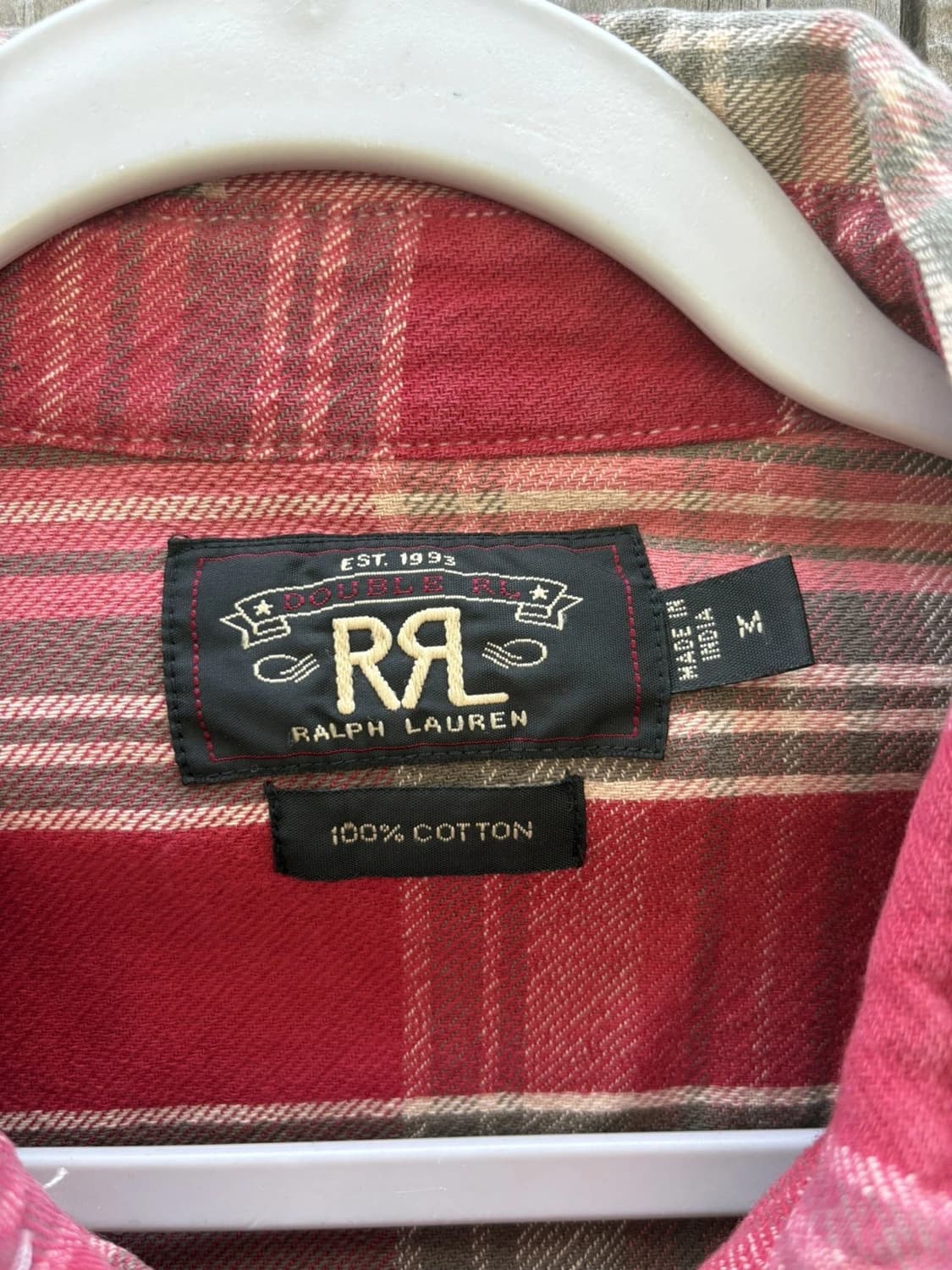 RRL 더블알엘 슬림핏 플래드 트윌 웨스턴 셔츠 레드 상품이미지2