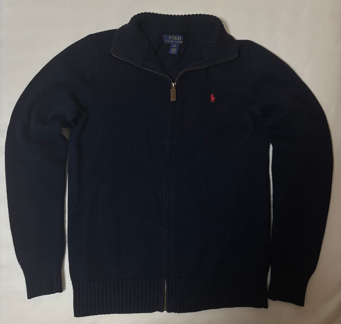 폴로 랄프로렌 네이비 니트집업 상품이미지2